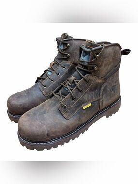 Herman Survivors  Dover STEEL TOE men size 13 Brown Leather Work Boots